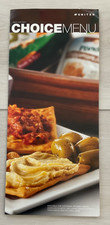 * Vintage United Airlines TULIP Choice Menu 2010 Meal Cheese Wine Food Beverages