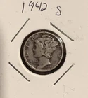 1942-S Mercury Dime 10C San Francisco 90% Silver US Coin Circulated