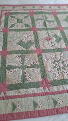 Handarbeit handgesteppt Baumwolle Patchwork Quilt/Wandbehang