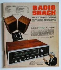 Vintage 1974 RADIO SHACK Catalog Electronics Stereos Radios w/179 Pages