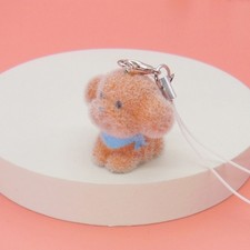 Charming Resin Animal Keyring Cozy Flocking Surfaces Ideal For Daily Use