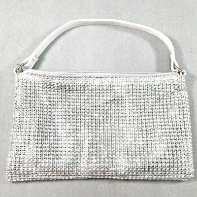 Art Class Silver Rhinestone Evening Bag Purse Kids Girl Party Wedding