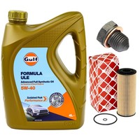 MotoröL Filter Set 5W-40 5 Liter + ÖLablassschraube FüR Seat Cordoba VW Polo 1.9
