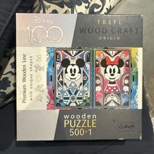 Trefl Wood Craft 500 1 Piece Wooden Puzzle - Disney's Mickey Minnie Mouse