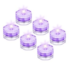 6Pcs LED Tea Light Purple Waterproof Flameless Candle for Party Wedding