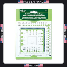 Clover Swatch Ruler  Needle Gauge - White Craft Tool for Knitting  Sewing