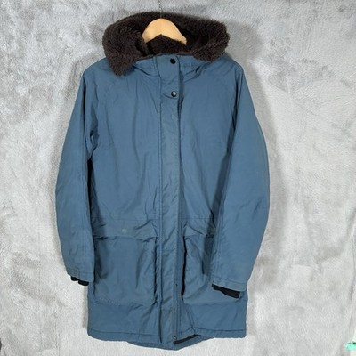 Didriksons Dagny Parka Damen Gr. 36 blau mit Kapuze wasserdicht