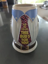 Authentic Budweiser Salutes Dad Father's Day Stein 1996 Anheuser-Busch Mug M29