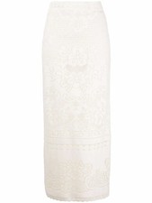 Valentino Garavani High-Waisted Heavy Lace Skirt