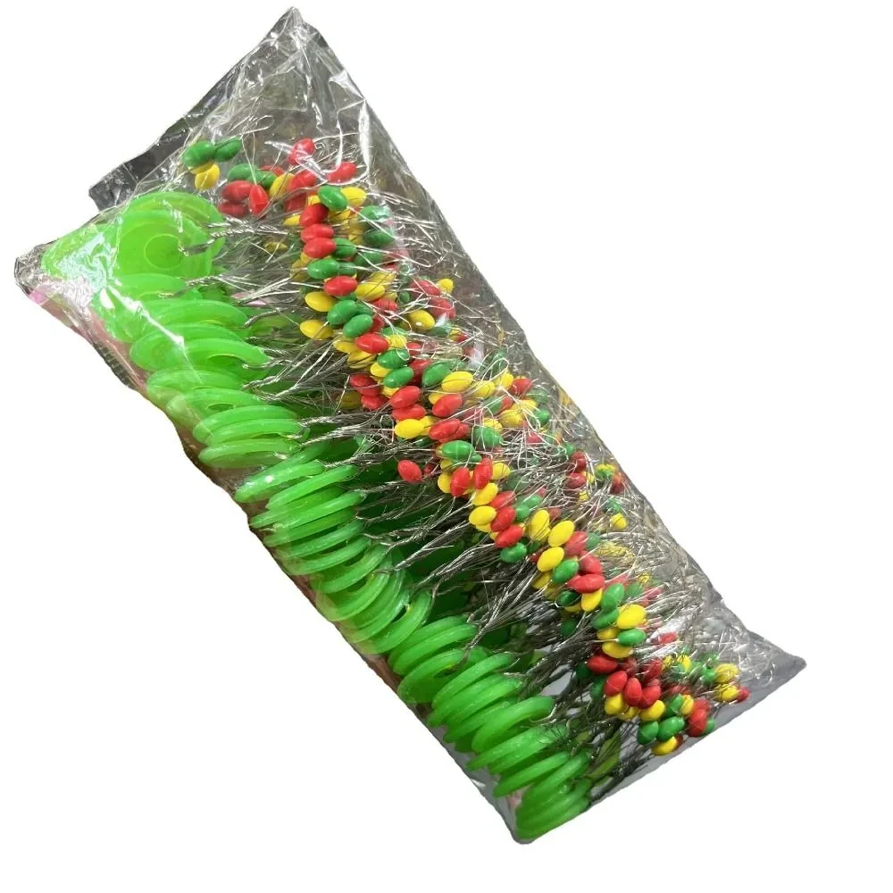 600Pcs 100 Groups Rubber Float Stoppers Fishing Bobber Oval Bean Line Tackle