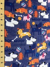 Dogs on Purple Flannel Fabric Sold By The Yard 2007
