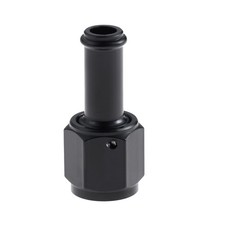 6AN Female to 3/8 Barb Hose Fitting Adapter Straight Swivel Aluminum Black