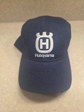 Husquvarna Lawn Tools Machines Chainsaw Strapback Blue Promo Hat Cap