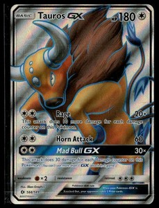 Tauros GX 144/149 Sun & Moon Base Set Full Art Ultra Rare