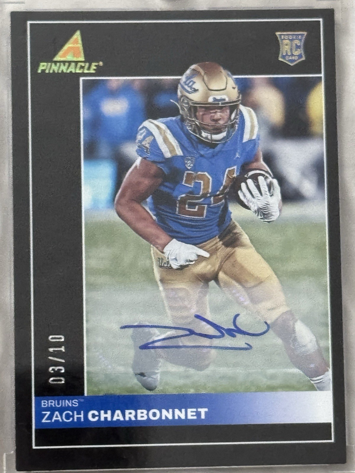 Zach Charbonnet Panini Chronicles Draft Picks Pinnacle #17 Autograph