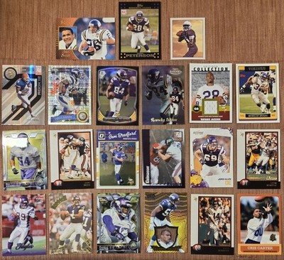 Minnesota Vikings Football Cards Peterson RC Kleinsasser RC Carter Allen Harvin