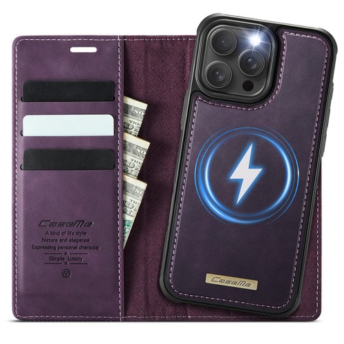 For iPhone 17 Pro Max/16/15 Removable Magnetic Leather ID Card Purse Wallet Case - 第 36/39 張圖片