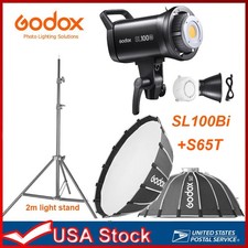 USA Godox SL100Bi LED Video Light with 65cm umbrella softbox  light stand KIT