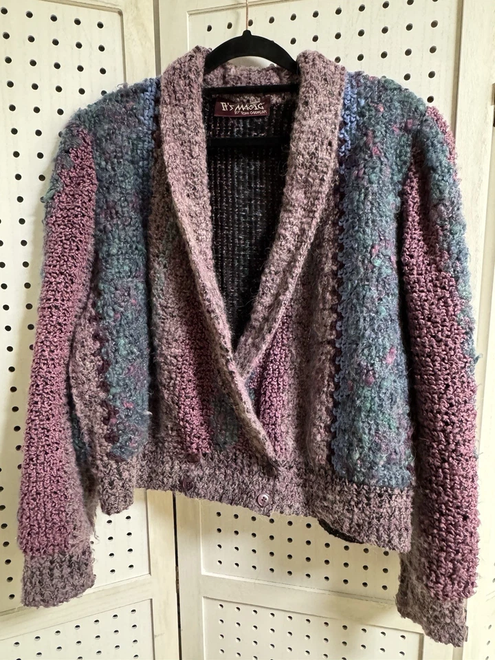 Cárdigan corto suéter chaqueta vintage años 80 It's Magic by Toni Garment talla M