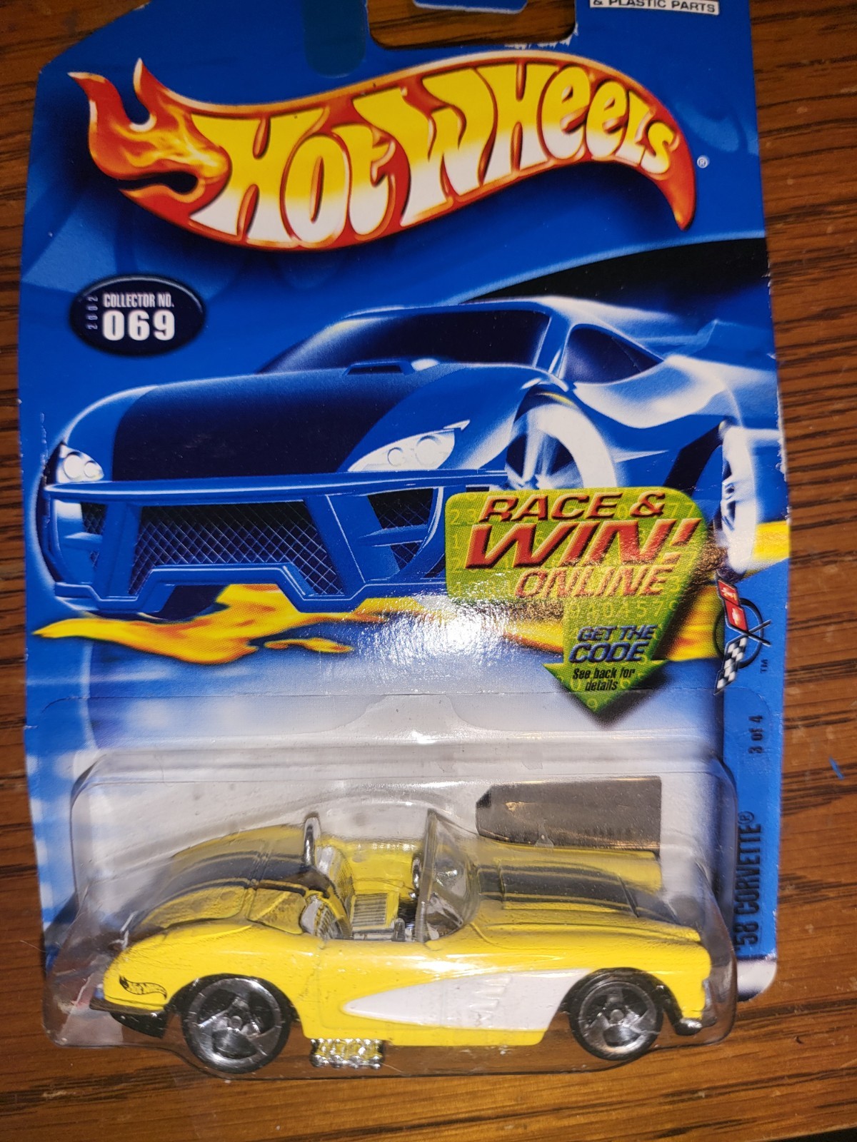Corvette Series Hot Wheels '58 Corvette  Collector No 069 2002