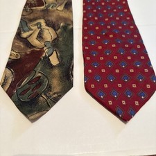 VTG ties 1 Stefano Milano 1 Neo Bill Blass Lot 2 Free Ship Preown Good Cond
