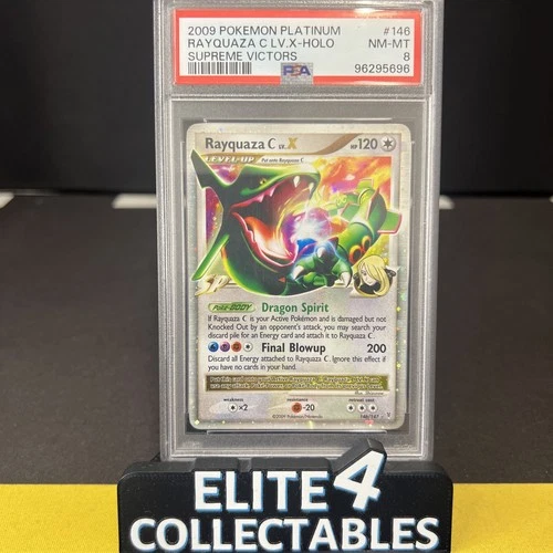 Rayquaza Pokémon C LV.X 146/147  - PSA 8 (Supreme Victors)