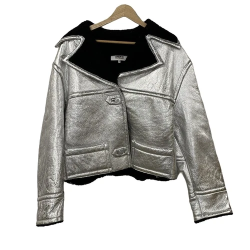 MAISON MARGIELA Cappotto donna argento originale MM6 S62AN0005 SY1329