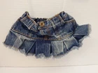 Build A Bear ~ Blue Denim Jean Pleated Skirt
