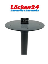 Fleck Flachdach-Unterteil DN 50 mit Sieb und Flansch aus Hart-PVC