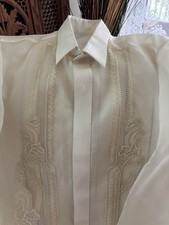 Barong Tagalog For Men MEDIUM/SMALL Off White