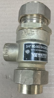 WATTS 9D-MS BACKFLOW PREVENTER USED TO PROTECT POTABLE WATER SUPPLIES