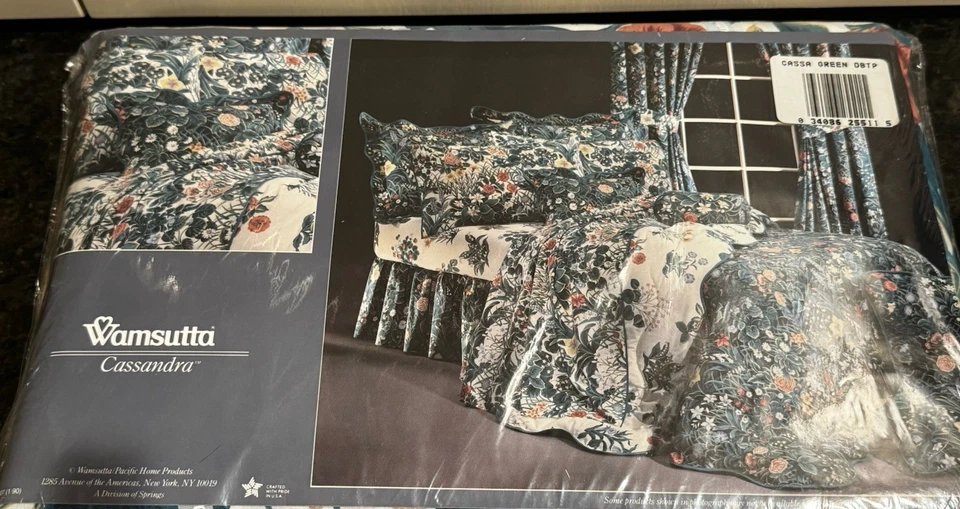 VTG WAMSUTTA Supercale Percale Rare “Cassandra” FULL Flat Sheet Cottage Floral - Image 4 of 4