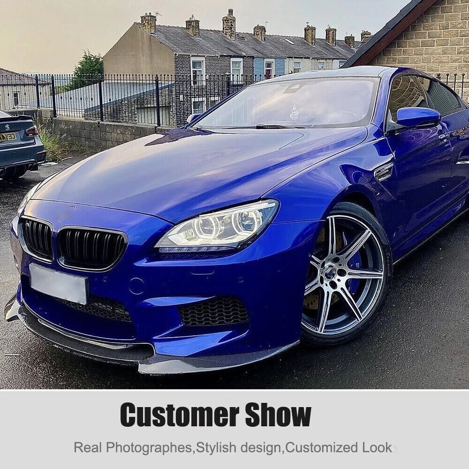 Parachoques delantero de carbono real divisores alerón labial para BMW Serie 6 F06 F12 F13 M6 Foto 4 de 4