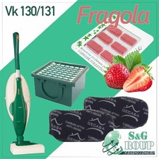 KIT SET RICAMBI FOLLETTO VORWERK VK130 131 CON FILTRI CARBONE HEPA E PROFUMATORI