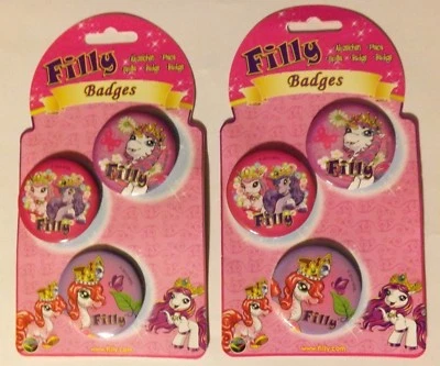 DRACCO 6 x Filly Anstecker Abzeichen