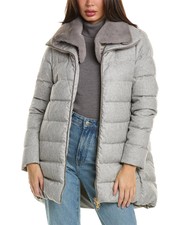 Herno Quilted Padded Silk & Cashmere-blend Coat Women's