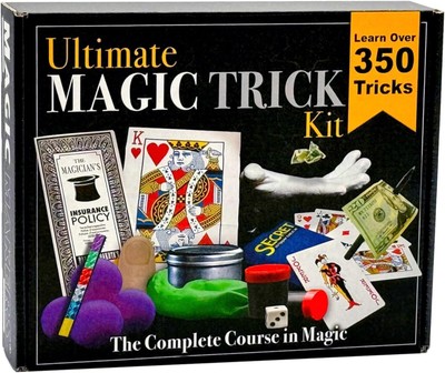 Unlock 350 Magical Tricks with Portable Ultimate Magic Kit and Learning Guide