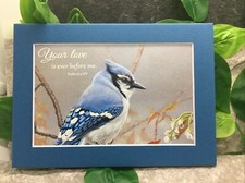 New Handmade 5x7 Matted  Scripture Inspirational Quote Songbirds Free Ship 457