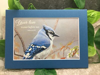 New Handmade 5x7 (Matted ) Scripture Inspirational Quote Songbirds Free Ship 457