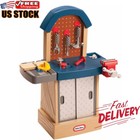 Kids Toddler Pretend Play Workshop Construction Play Set W/ Tools Workbench 2+