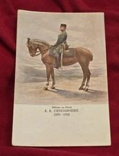 WW1 WWI KK GENDARMERIE OFFICER 1899-1918 Austrian Military Postcard 1924