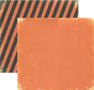 ROAD SIGNS - CONSTRUCTION ORANGE -DS Scrapbook Paper  Reminisce RSI-014