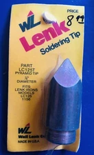 Wall Lenk Soldering Tip 7/8” PYRAMID Tip LC125T for Irons Models LC125 / 1156