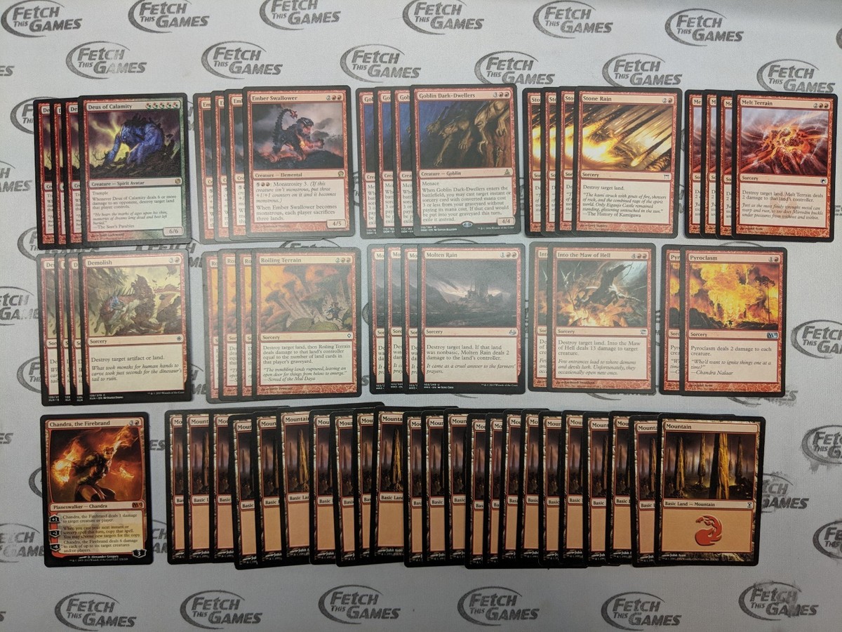 60 Card Deck - MONO RED LAND DESTRUCTION - Modern -Ready to Play - Magic MTG  FTG