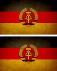 2x Sticker flag vinyl country vintage DD east germany DDR rda