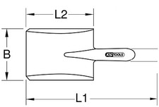 KS TOOLS BRONZEplus Handschaufel 540 mm  (963.9639)