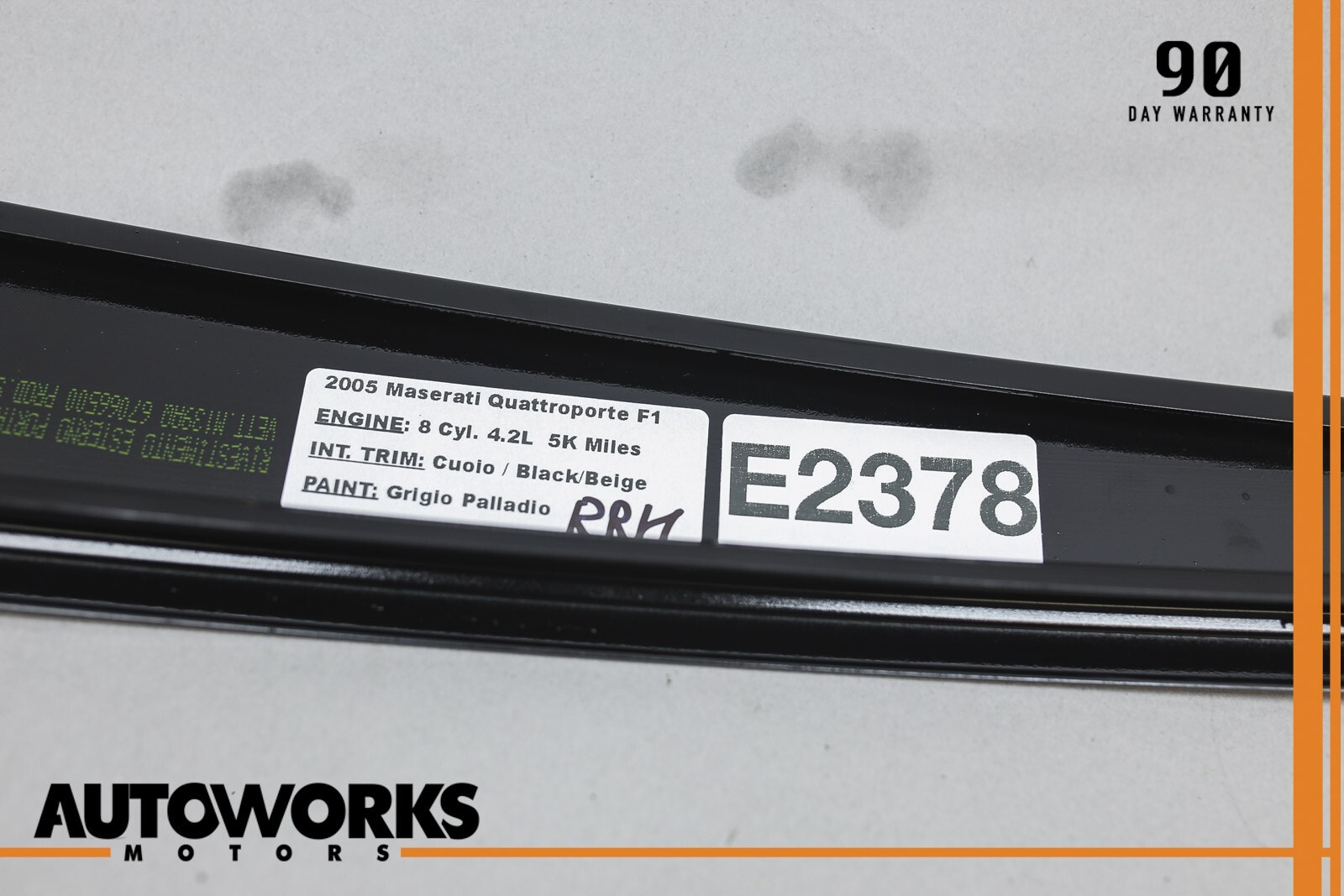03-13 Maserati Quattroporte M139 Rear Right Exterior B-Pillar Moulding Trim OEM
