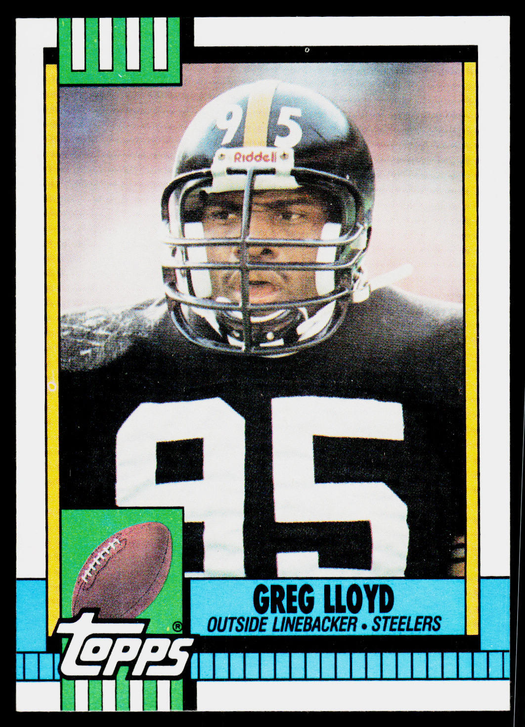 Greg Lloyd, 1990 Topps, #178, Pittsburgh Steelers,