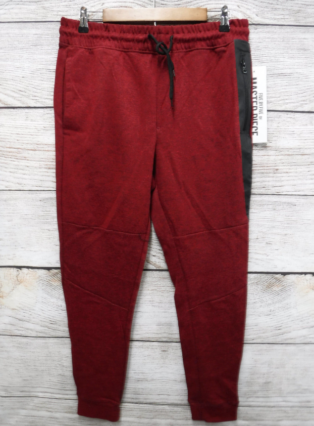 Jogger Five by Five by Master Piece Mens Medium Red Marled Knit Slim Pants New