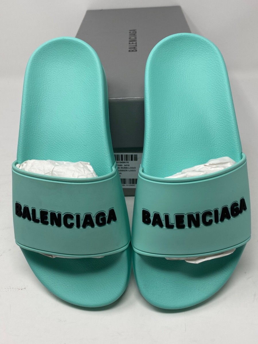 Size 11 - Balenciaga Mint Rubber Pool Sandals NEW! $375 Women main image 3